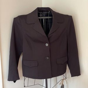 Blazer Jacket Jones New York Black Stretch Size Large
